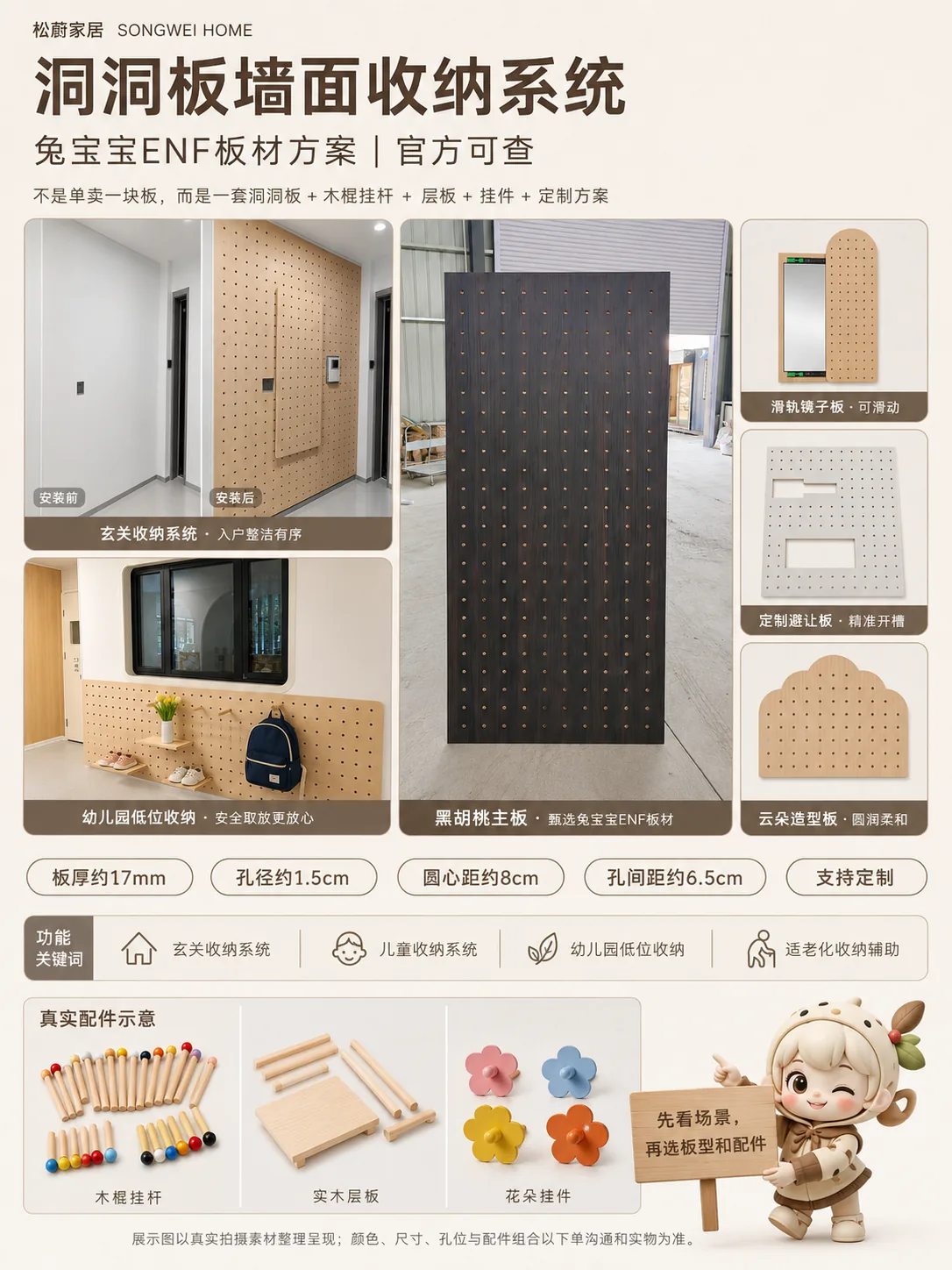松蔚洞洞板详情页 - 墙面收纳首页